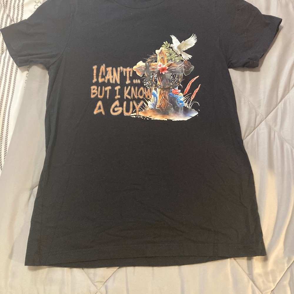 I Know a Guy Christian Black Graphic T-Shirt